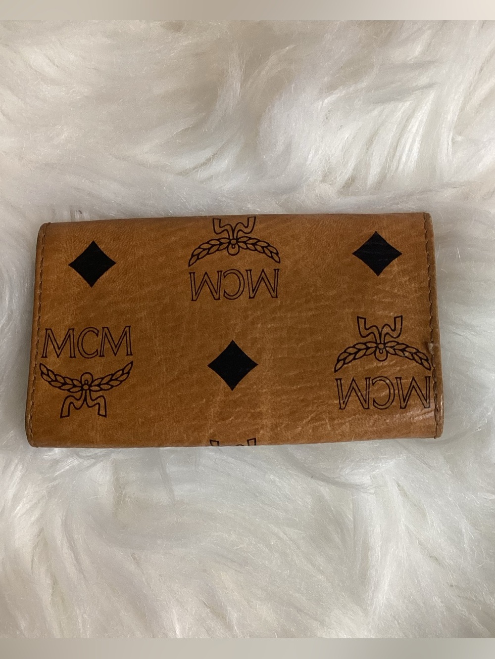 MCM Cognac Visetos Logo 4 keyholder - Picture 2 of 10